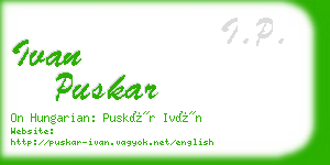 ivan puskar business card